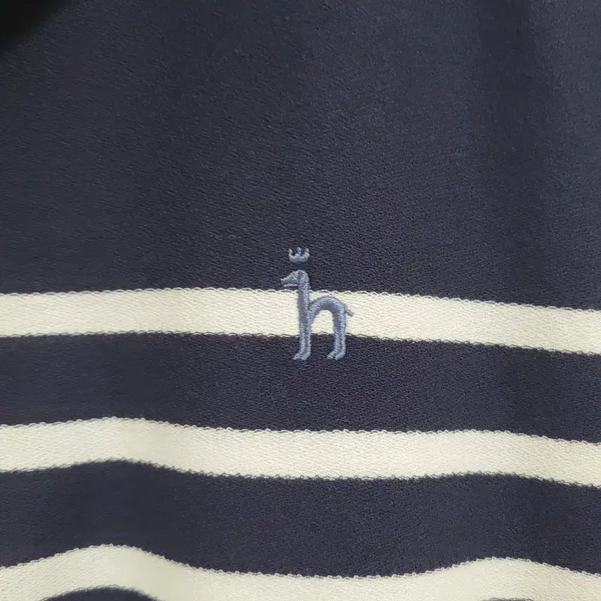 [BUNJANG] Hazzys Striped Short Sleeve Polo Shirt Navy / [헤지스] 스트라이프 반팔 카라티 (네이비)