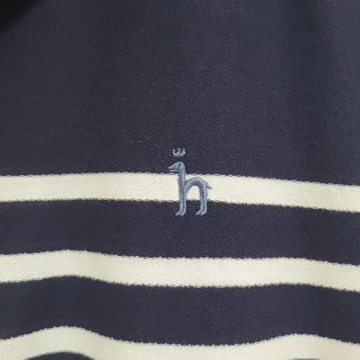 [BUNJANG] Hazzys Striped Short Sleeve Polo Shirt Navy / [헤지스] 스트라이프 반팔 카라티 (네이비)