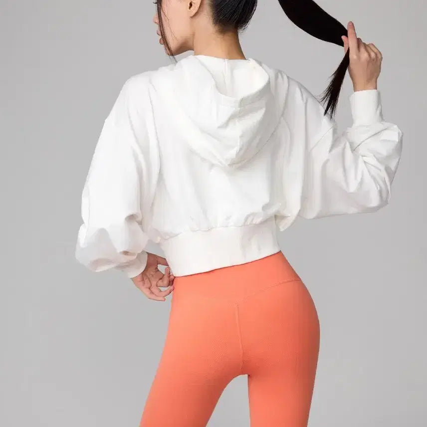 [BUNJANG] XEXYMIX Smooth Touch Crop Hoodies (Set of 2) / 젝시믹스 스무드터치 크롭후드 두벌 판매