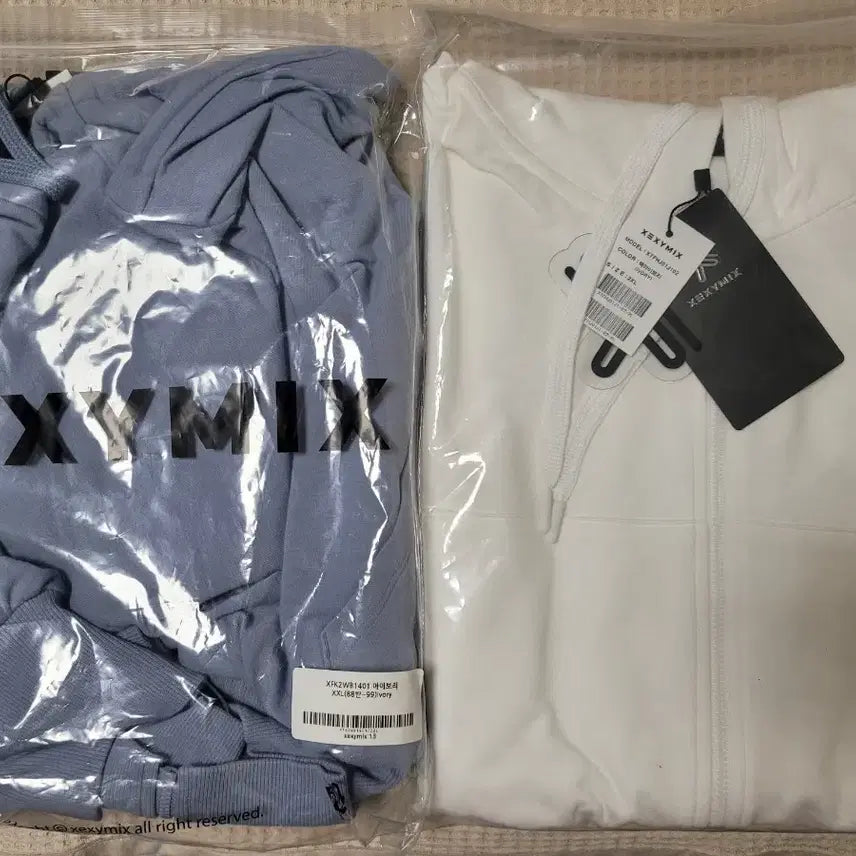 [BUNJANG] XEXYMIX Smooth Touch Crop Hoodies (Set of 2) / 젝시믹스 스무드터치 크롭후드 두벌 판매