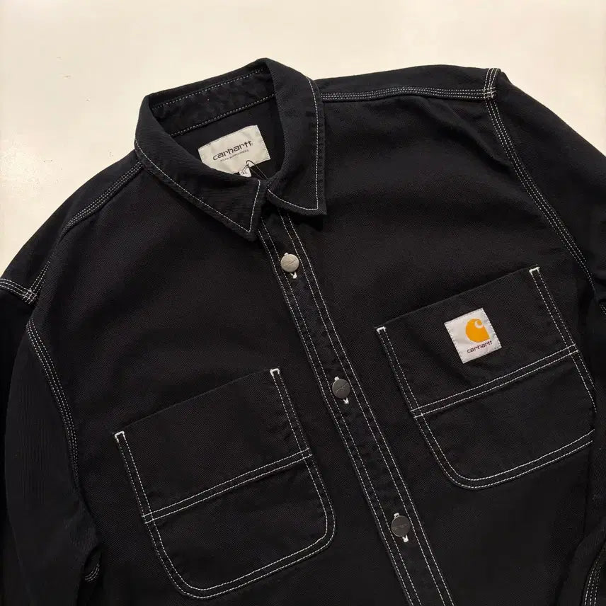 [BUNJANG] Carhartt Stitch Point Black Shirt Jacket XL / [XL] 칼하트 블랙 셔츠 자켓 스티치 포인트 D941