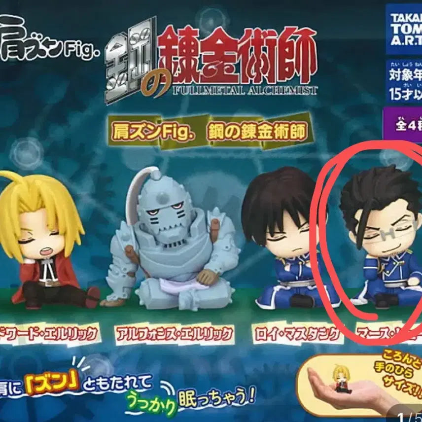 [BUNJANG] Fullmetal Alchemist Shoulder Sit Gacha - Hughes (Sealed) / 캡슐 미개봉) 강철의연금술사 강연금 어깨쿵 가챠 - 휴즈