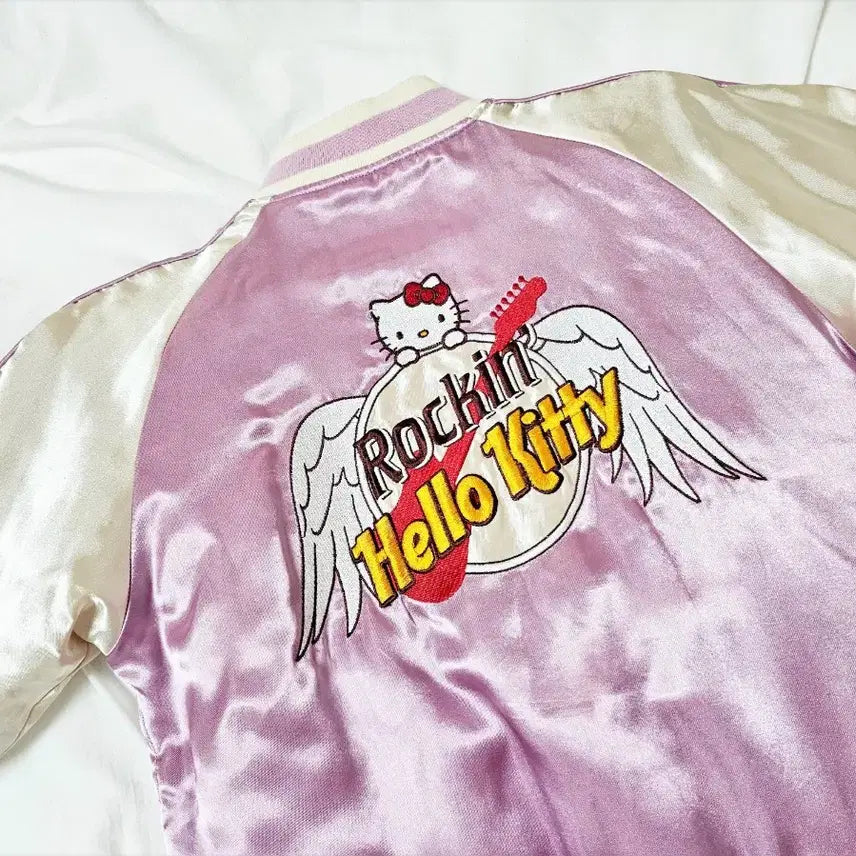 [BUNJANG] Hello Kitty Collaboration Vintage Sukajan Jacket / 헬로키티 스카잔 빈티지 콜라보 페어리