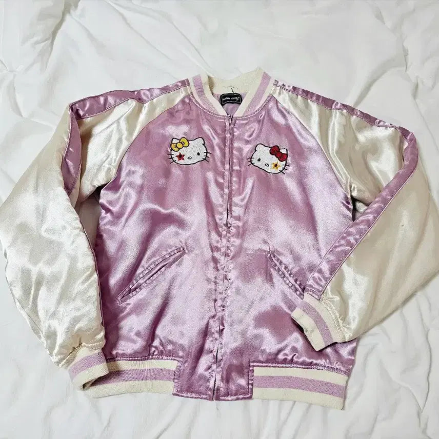 [BUNJANG] Hello Kitty Collaboration Vintage Sukajan Jacket / 헬로키티 스카잔 빈티지 콜라보 페어리