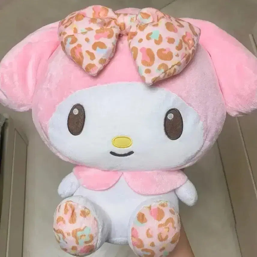 [BUNJANG] Vintage My Melody Leopard Print Plush / 빈티지 고전 레오파드 마이멜로디 인형 갸루 마멜 호피 핑크 인형