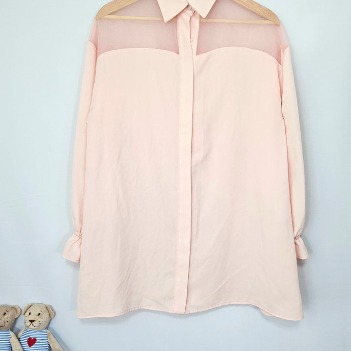 [BUNJANG] Here Ding Dong Baby Pink Organza Shirt / 딩동 :) 베이비핑크 오간자 셔츠7