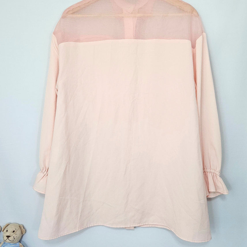 [BUNJANG] Here Ding Dong Baby Pink Organza Shirt / 딩동 :) 베이비핑크 오간자 셔츠7