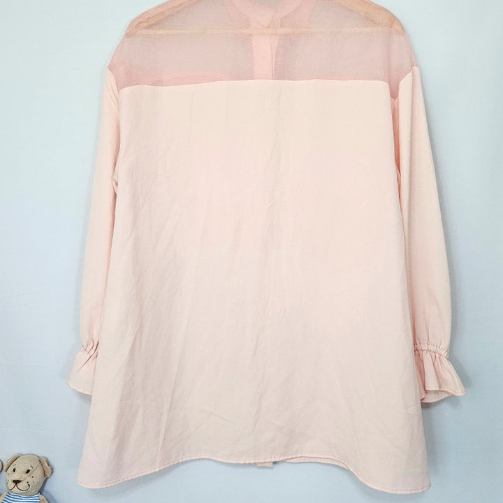 [BUNJANG] Here Ding Dong Baby Pink Organza Shirt / 딩동 :) 베이비핑크 오간자 셔츠7