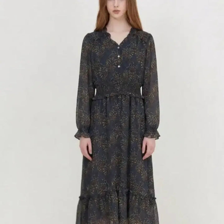 [BUNJANG] Thursday Island Smocking Band Long Dress Charcoal Size S / 써스데이아일랜드 스모킹밴드 롱원피스 S사이즈