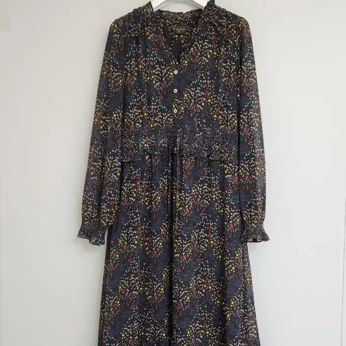 [BUNJANG] Thursday Island Smocking Band Long Dress Charcoal Size S / 써스데이아일랜드 스모킹밴드 롱원피스 S사이즈