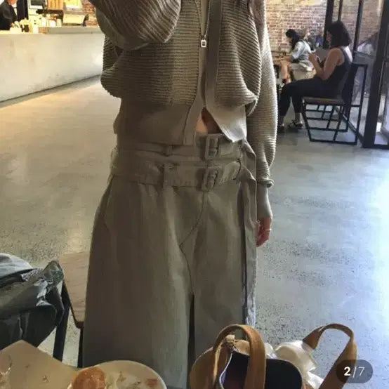 [SOLD OUT] 새상품) 브리드 플리츠 가디건 카키