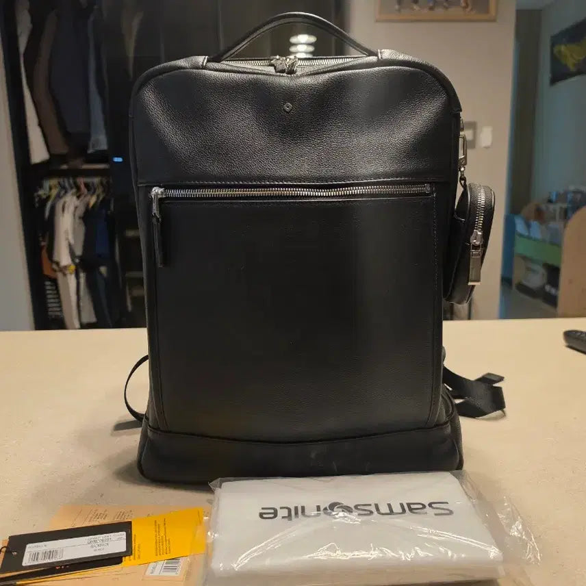[BUNJANG] Samsonite Black Label Riddell Backpack Genuine Cowhide / 샘소나이트 블랙라벨 리델 백팩 소가죽 케이스보증서 포함 당일발송