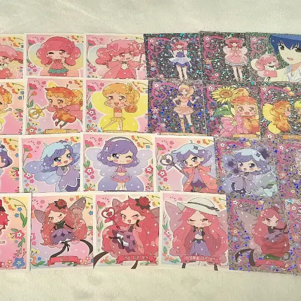 [BUNJANG] Fairy Ruru Stickers Bundle Set (130 pcs) / 장당 200원)) 페어리루 스티커 레어 노멀 고전완구 개별 일괄