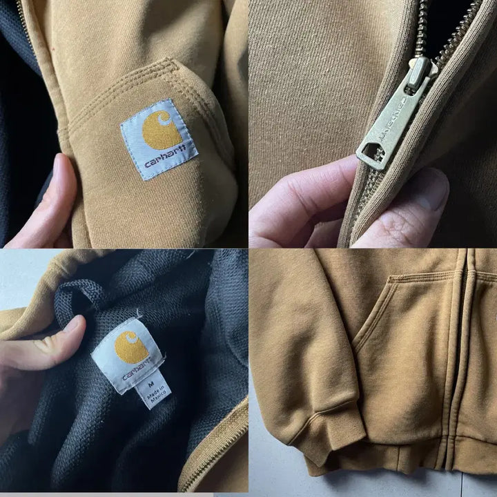 [BUNJANG] Carhartt Thermal Brown Hooded Zip-Up Jacket (Unisex) / 칼하트 서멀 브라운 후드집업