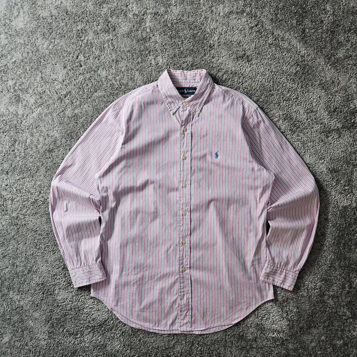[BUNJANG] Ralph Lauren Striped Long Sleeve Shirt / [무료배송] Ralph Lauren 긴팔 셔츠