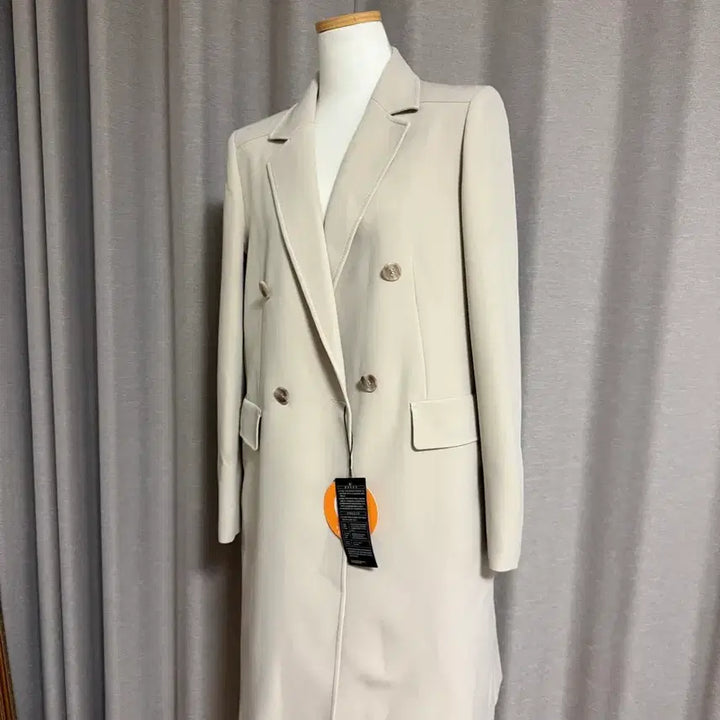 [BUNJANG] Beige Double Long Trench Coat / 새상품) 베이지 더블 롱 코트 트렌치 코트 (~66)