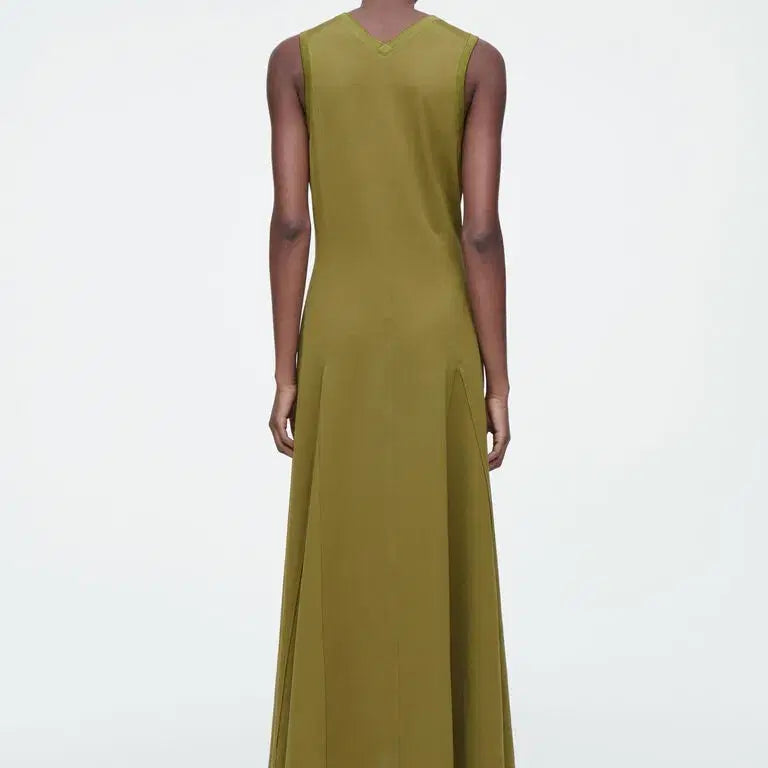 [BUNJANG] COS Olive Green Sleeveless Maxi Dress L / COS 올리브 그린색 민소매 맥시 드레스 L