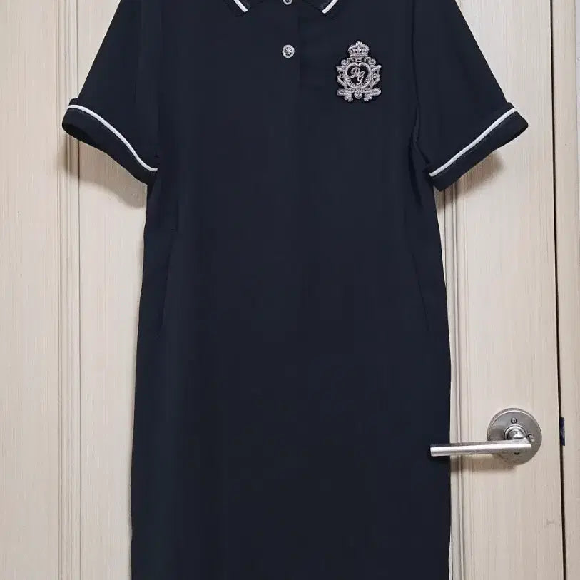 [BUNJANG] Flamingo Black Short Sleeve Collar Dress / 후라밍고 블랙 반팔 카라 원피스
