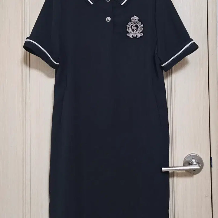 [BUNJANG] Flamingo Black Short Sleeve Collar Dress / 후라밍고 블랙 반팔 카라 원피스
