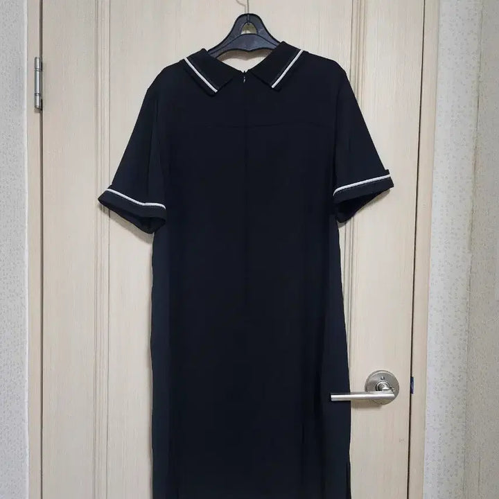 [BUNJANG] Flamingo Black Short Sleeve Collar Dress / 후라밍고 블랙 반팔 카라 원피스
