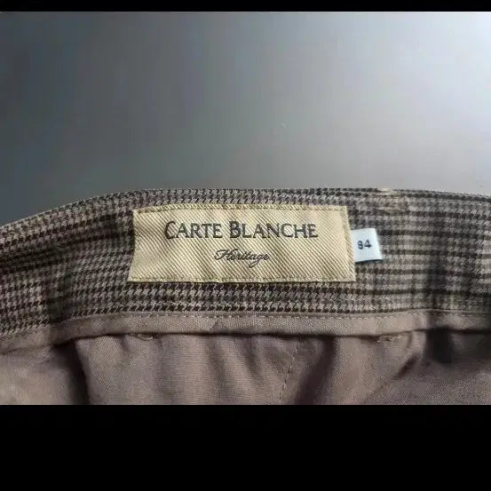 [BUNJANG] Cartier Blanche Check Trousers Size 84 / 정품 카르트블랑쉬 체크 바지 (백화점구매)
