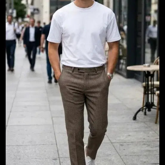 [BUNJANG] Cartier Blanche Check Trousers Size 84 / 정품 카르트블랑쉬 체크 바지 (백화점구매)
