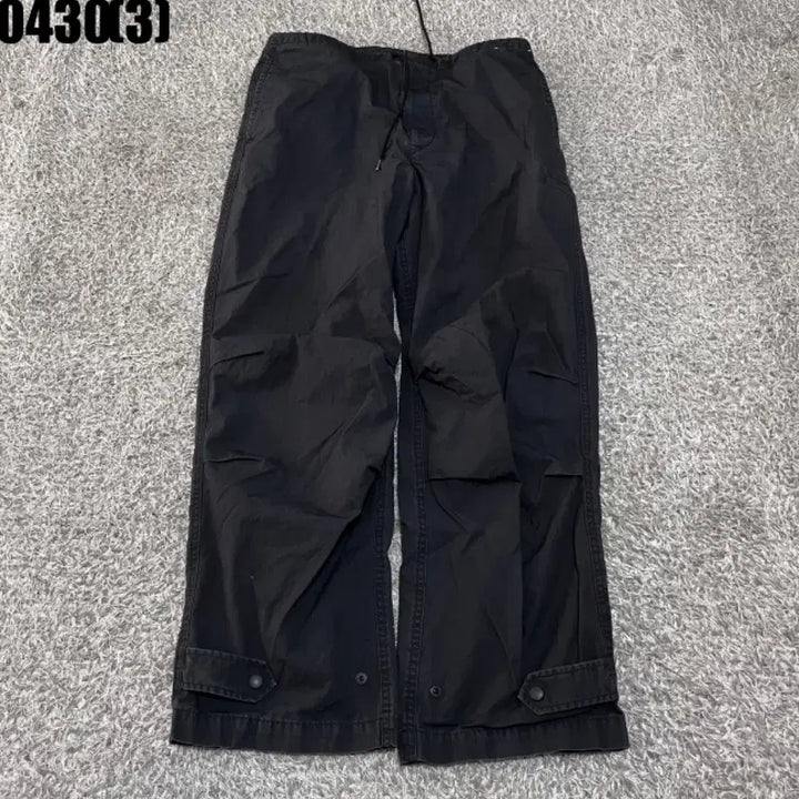 [BUNJANG] Uniqlo Black Cotton Cargo Style Pants M / 유니클로 검정색 면바지 카고 스타일 바지m 0430