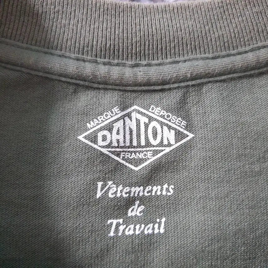 [BUNJANG] DANTON Cotton Pocket Short Sleeve T-Shirt Khaki / [무료배송] DANTON 반팔 티셔츠
