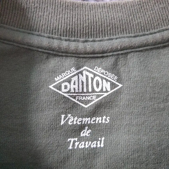 [BUNJANG] DANTON Cotton Pocket Short Sleeve T-Shirt Khaki / [무료배송] DANTON 반팔 티셔츠