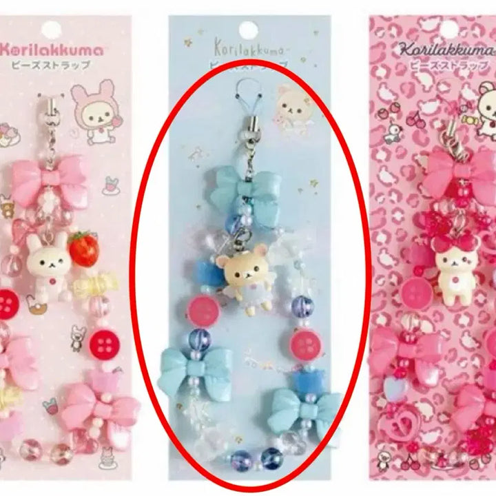 [BUNJANG] Rilakkuma Korilakkuma Full Series Angel Beaded Strap / 코리락쿠마 가득 시리즈 비즈 스트랩 천사