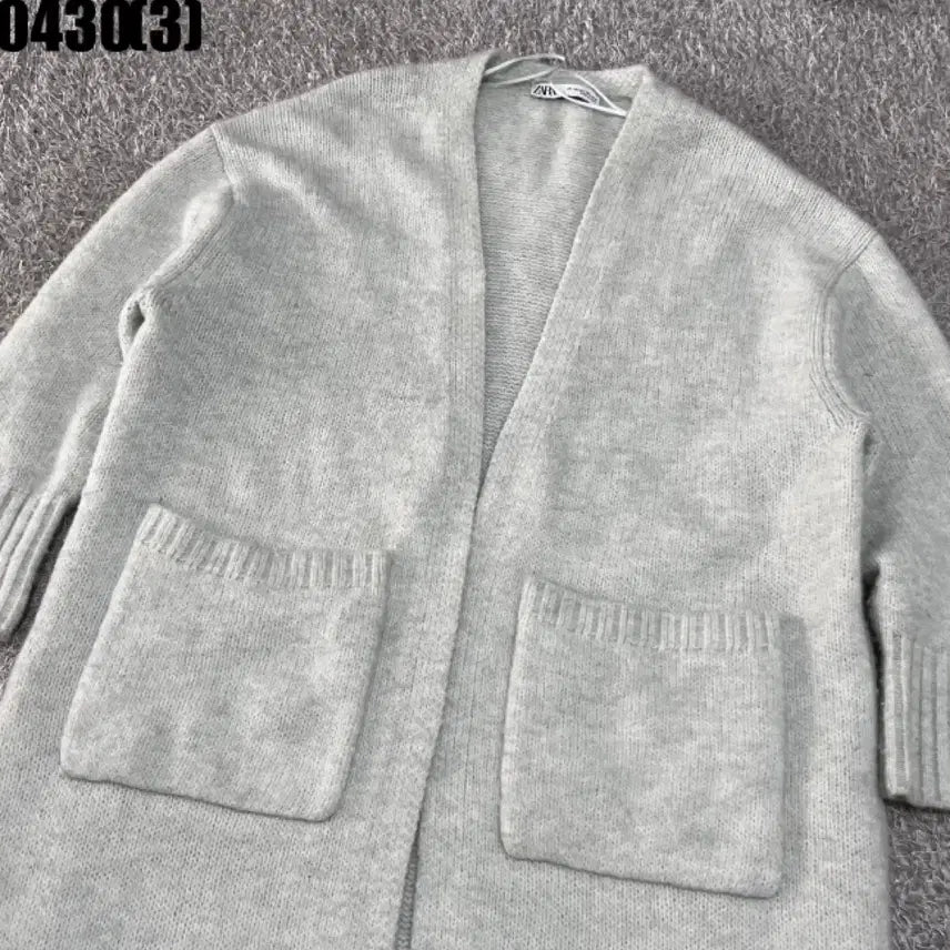 [BUNJANG] Zara Long Cardigan Gray / 자라 ZARA 롱 가디건 회색 0430