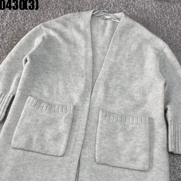 [BUNJANG] Zara Long Cardigan Gray / 자라 ZARA 롱 가디건 회색 0430