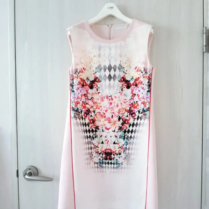 [BUNJANG] Ab.f.z Flower Print Sleeveless Dress Pink Size 55 / ab.f.z 플라워 프린트 핑크 민소매 원피스 55