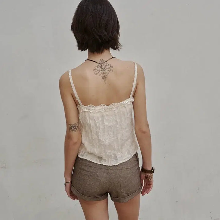 [BUNJANG] SettleforMoon Lace Sleeveless Top / 세틀포문 settleformoon Lace sleeveless