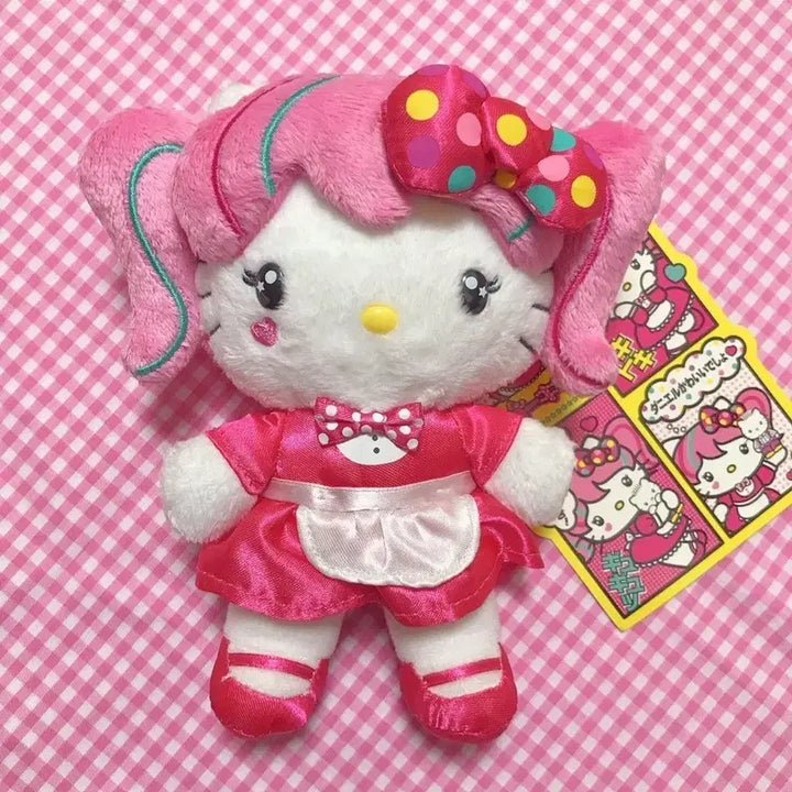 [BUNJANG] Hello Kitty Twintail Mascot Plush / 트윈테일 키티 마스코트 헬로키티 고전키티 인형