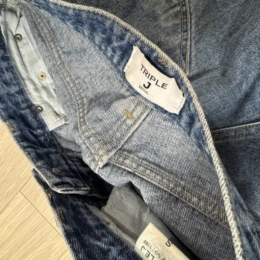 [BUNJANG] Triple J Seoul Wide Denim Pants (Size S) / 와이드 데님 팬츠