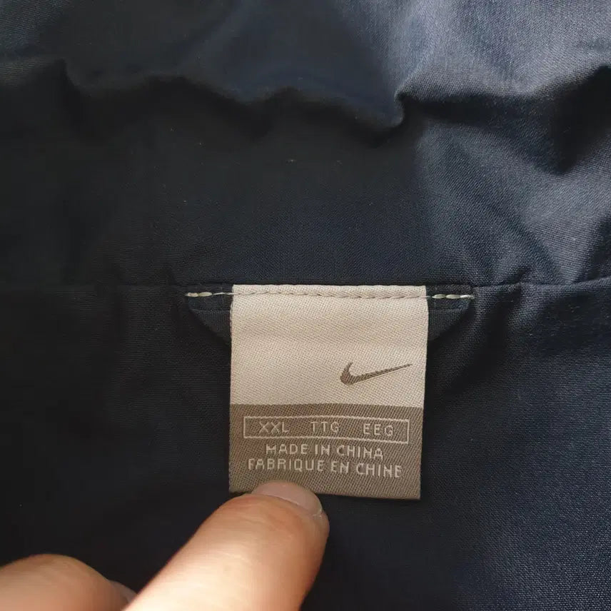 [BUNJANG] Nike Navy Swoosh Logo Zip-Up Training Jacket / [무료배송] Nike 트레이닝 자켓