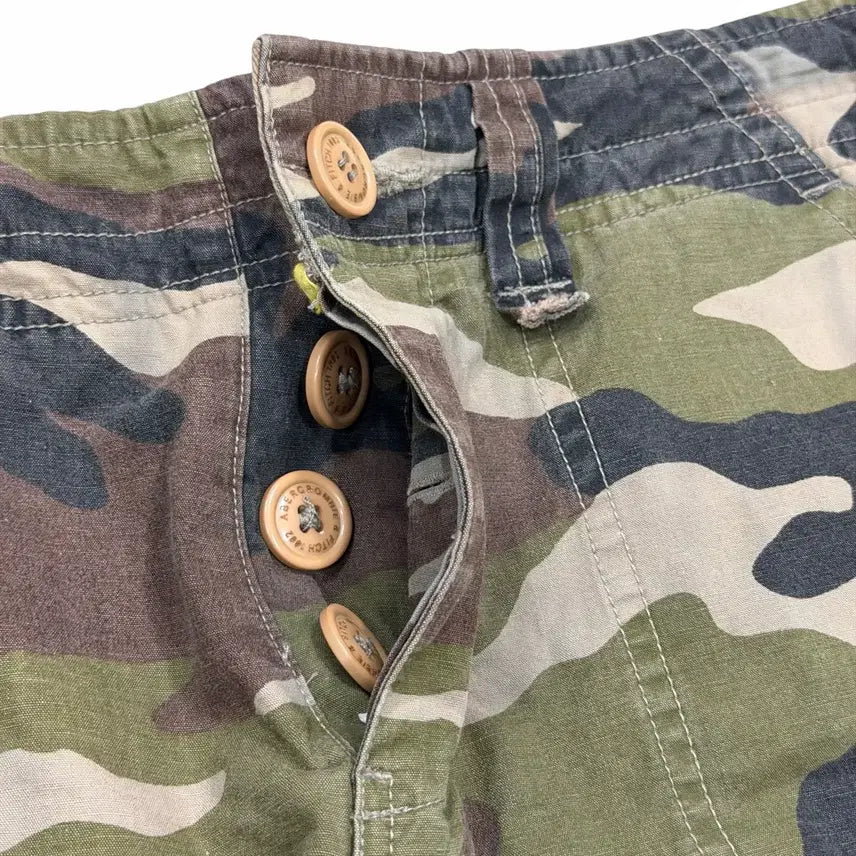 [BUNJANG] Abercrombie &amp; Fitch Vintage Y2K Camo Cargo Pants / 아베크롬비 빈티지 Y2K 밀리터리 카모 포켓 카고팬츠 바지 M