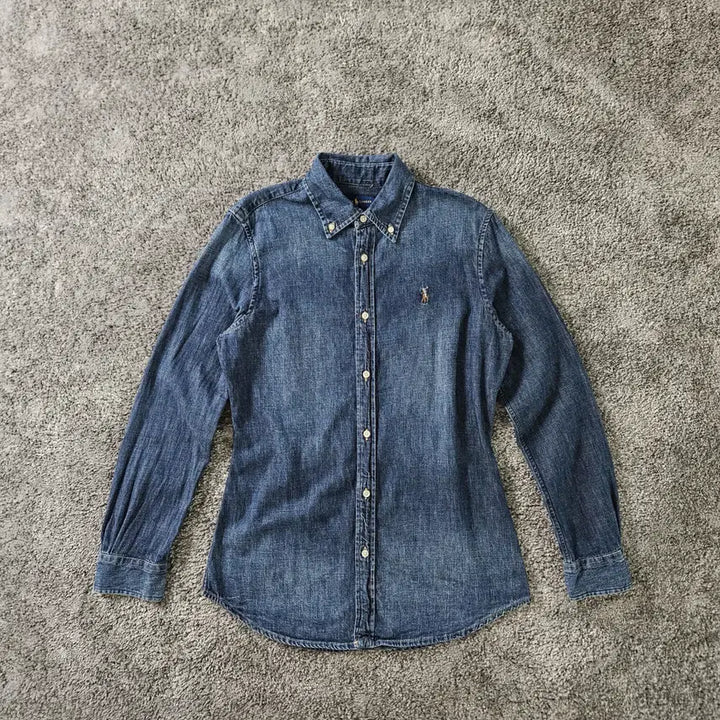 [BUNJANG] Ralph Lauren Embroidered Denim Shirt / [무료배송] RALPH LAUREN 데님 셔츠