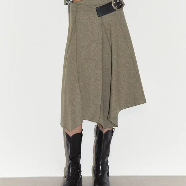[BUNJANG] PolyuSEM Wrap Skirt / 폴리수엠 랩 미디 스커트
