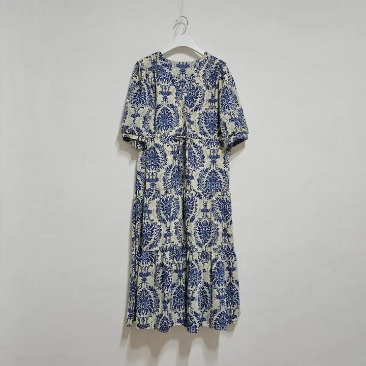 [BUNJANG] Blue String Long Dress / 블루 스트링 롱원피스