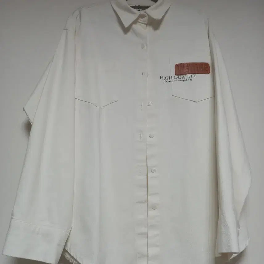[BUNJANG] High Quality Denim Company Ivory Denim Shirt / 아이보리 데님 셔츠