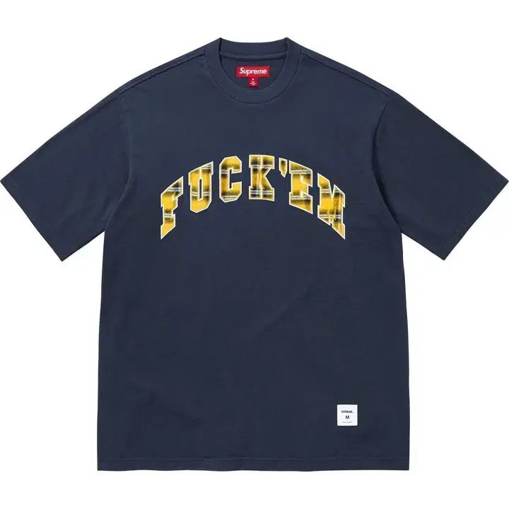 [BUNJANG] Supreme Puckering Plaid Short Sleeve Top Navy XL / [XL]슈프림 퍽 음 플레이드 숏슬리브 탑 네이비 26SS