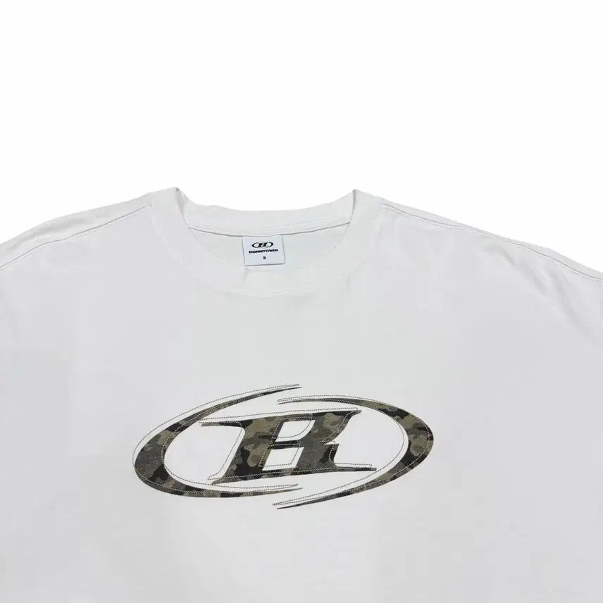 [BUNJANG] Born to Win Camo B Logo Short-Sleeve T-Shirt White / 본투윈 카모 B 로고 반팔 티셔츠 화이트 3