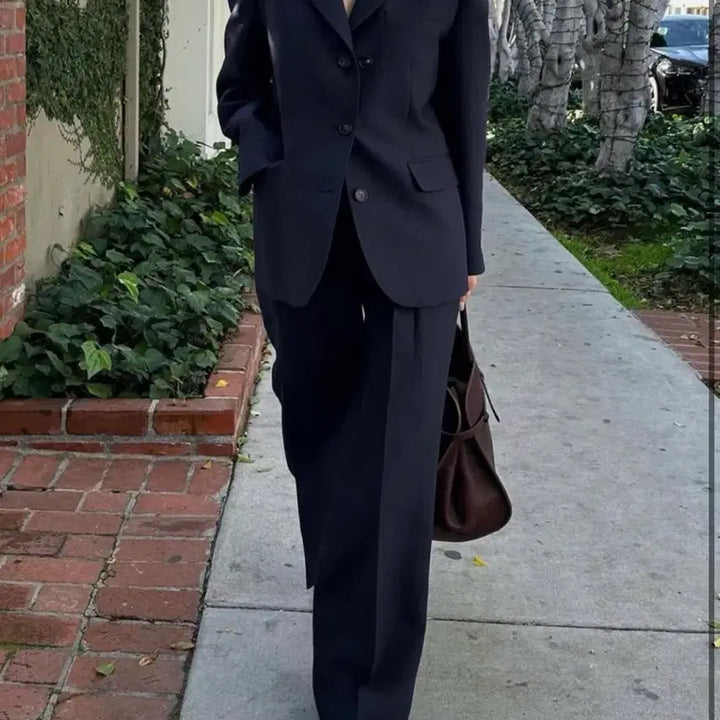 [BUNJANG] Paraveng Wool Silk Setup Suit Navy / 파르벵 울 실크 셋업 네이비