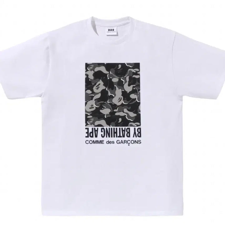 [BUNJANG] BAPE x Comme des Garçons Osaka Camo Box T-Shirt White XL / 베이프 x 꼼데가르송 오사카 카모 박스 티셔츠 화이트 XL