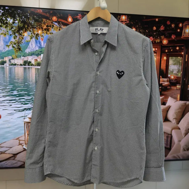 [BUNJANG] Comme des Garçons PLAY Line Checked Cotton Shirt / 잔잔한 체크에 감성 한 방, 꼼데가르송 셔츠