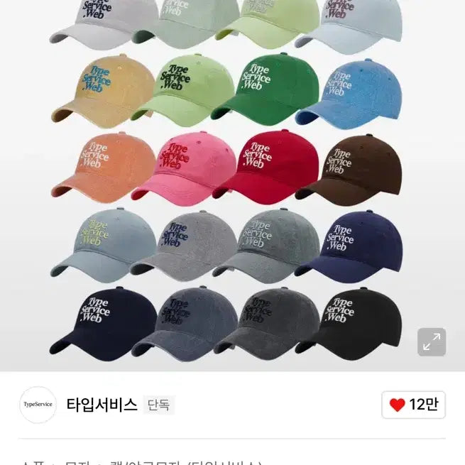 [BUNJANG] Type Service Web Cap Hat Brown / 타입서비스 Web 캡 모자 브라운