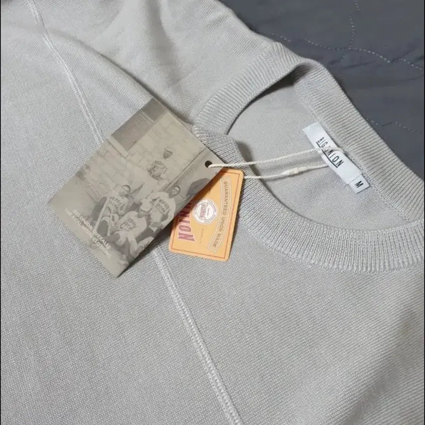 [BUNJANG] Bigunion Pullover Knit (Light Grey) Long Sleeve / (새상품) 빅유니온 풀오버 니트 (라이트 그레이) 롱슬리브 니트