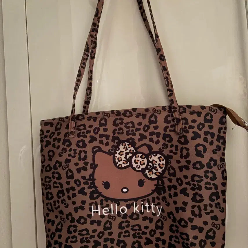 [BUNJANG] Hello Kitty Leopard Eco Bag Shoulder Bag / 헬로키티 레오파드 에코백 숄더백